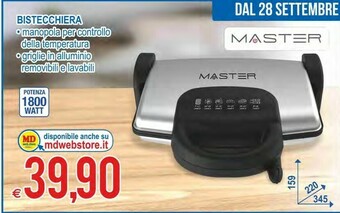 MD Discount Master Bistecchiera 1800 W offerta