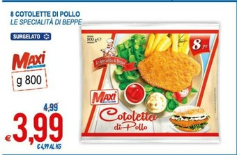 MD Discount Le Specialità di Beppe 8 Cotolette Di Pollo offerta