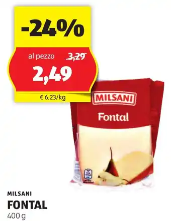 ALDI MILSANI FONTAL 400 g offerta