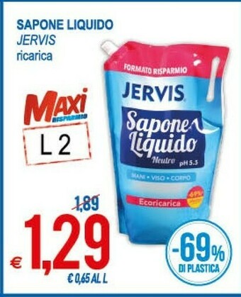 MD Discount Jervis Sapone Liquido offerta