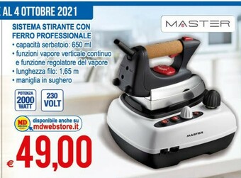 MD Discount Master Sistema Stirante Con Ferro Professionale offerta