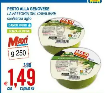 MD Discount La fattoria del cavaliere Pesto Alla Genovese Senza Aglio 250 G(ml) offerta