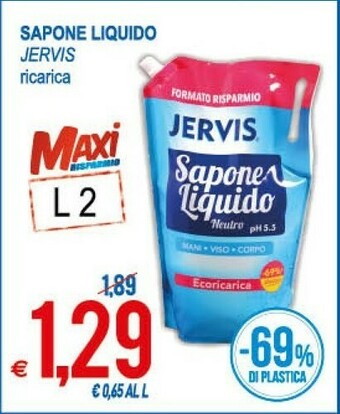 MD Discount Jervis Sapone Liquido offerta