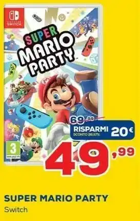 Euronics Nintendo Super Mario Party (Switch) Basic Inglese Switch offerta