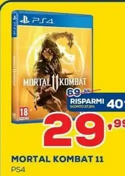 Euronics Sony Mortal Kombat 11, PS4 Videogioco PlayStation 4 Basic offerta