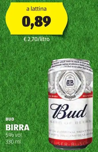 ALDI BUD BIRRA 5% vol. 330 ml offerta