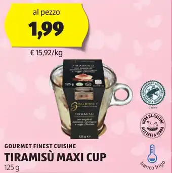 GOURMET FINEST CUISINE TIRAMISÙ MAXI CUP 125 g