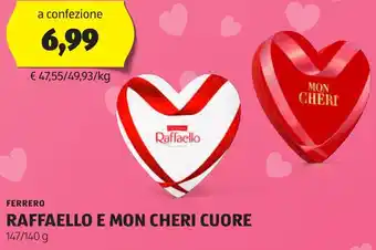 ALDI FERRERO RAFFAELLO E MON CHERI CUORE 147/140 g offerta