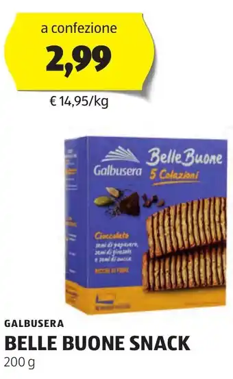 ALDI GALBUSERA BELLE BUONE SNACK 200 g offerta