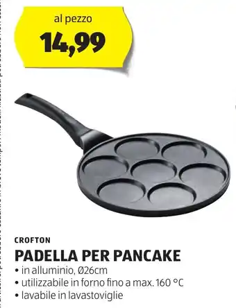 ALDI CROFTON PADELLA PER PANCAKE in alluminio, Ø26cm offerta