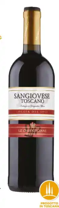 Unicoop SANGIOVESE TOSCANO IGT LOGGIA DEL SOLE LE CHIANTIGIANE 75 cl offerta