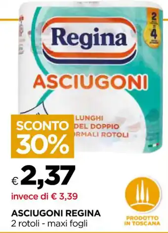 ASCIUGONI REGINA 2 rotoli - maxi fogli