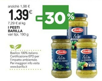 Barilla I Pesti Alla Genovese Senza Aglio 190 G(ml)