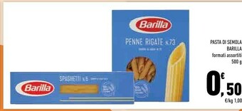 Céréal Barilla Penne Rigate N.73 500 G(ml) offerta