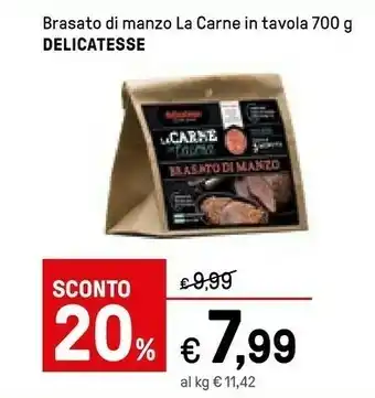 Delicatesse Brasato Di Manzo La Carne In Tavola