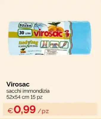 Acqua & Sapone Virosac sacchi immondizia 52x54 cm 15 pz offerta