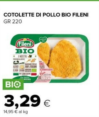 Fileni Cotolette Di Petto Di Pollo Bio 220 G(ml)