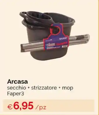 Acqua & Sapone Arcasa secchio + strizzatore + mop Faper3 offerta