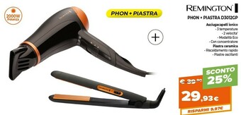 Expert Remington Phon + Piastra D3012GP offerta