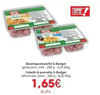Céréal S budget Cubetti Di Pancetta offerta