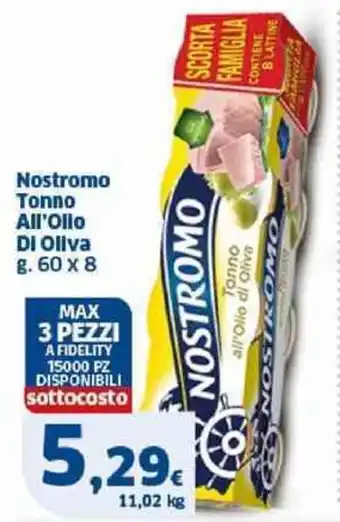 Il Punto Sigma Nostromo Tonno all'Olio di Oliva g. 60 x 8 offerta