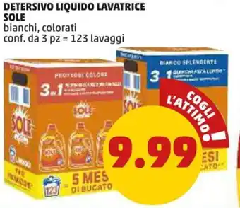 PENNY DETERSIVO LIQUIDO LAVATRICE SOLE conf. da 3 pz = 123 lavaggi offerta