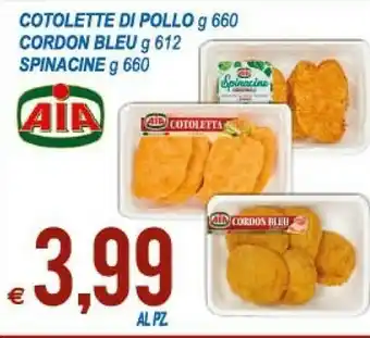 MD Discount Aia Cotolette Di Pollo/ Cordon Bleu/ Spinacine offerta