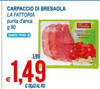 MD Discount La Fattoria Carpaccio Di Bresaola 80 G(ml) offerta