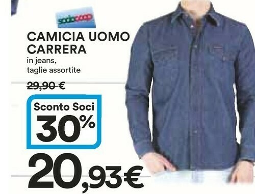 Carrera Camicia Uomo offerta di Coop