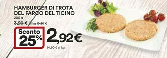 Coop Ipercoop Hamburger Di Trota Del Parco Del Ticino offerta