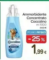 Carrefour Coccolino Ammorbidente Concentrato 1000 Ml offerta