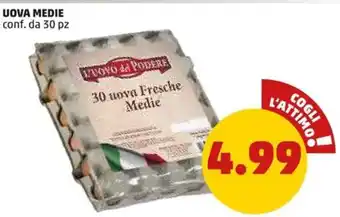 PENNY UOVA MEDIE conf. da 30 pz offerta