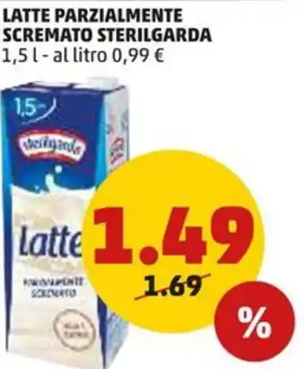 PENNY LATTE PARZIALMENTE SCREMATO STERILGARDA 1,5 L offerta