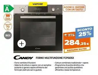 Expert Candy FCPS615X Forno Forno Elettrico 70 L Acciaio Inossidabile A offerta