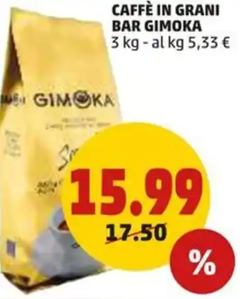 PENNY CAFFÈ IN GRANI BAR GIMOKA 3 kg offerta