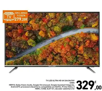 Saba TV Led Ultra HD 4K SA43K67A9