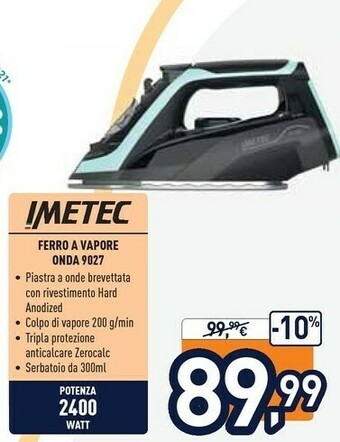 Unieuro Imetec Ferro A Vapore Onda 9027 offerta