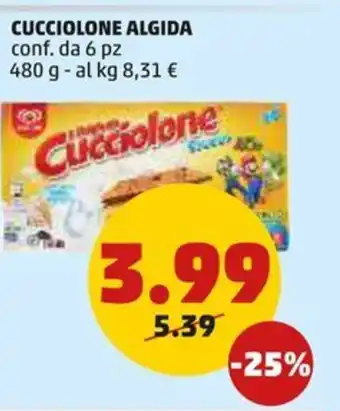 PENNY CUCCIOLONE ALGIDA conf. da 6 pz 480 g offerta
