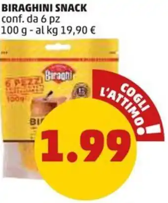 PENNY BIRAGHINI SNACK conf. da 6 pz 100 g offerta