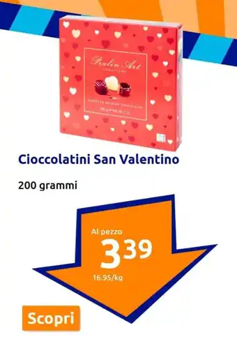 Action Cioccolatini San Valentino 200 grammi offerta