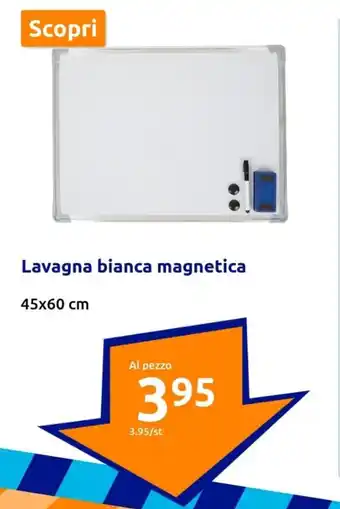 Action Lavagna bianca magnetica 45x60 cm offerta