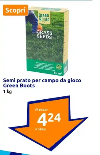 Action Semi prato per campo da gioco Green Boots 1 kg offerta