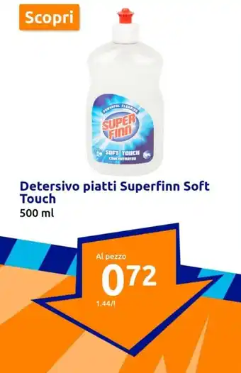 Action Detersivo piatti Superfinn Soft Touch 500 ml offerta