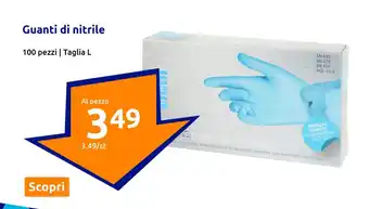 Action Guanti di nitrile 100 pezzi | Taglia L offerta