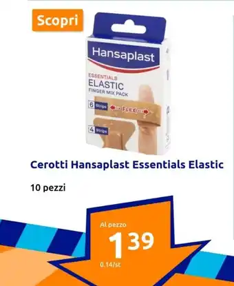 Action Cerotti Hansaplast Essentials Elastic 10 pezzi offerta