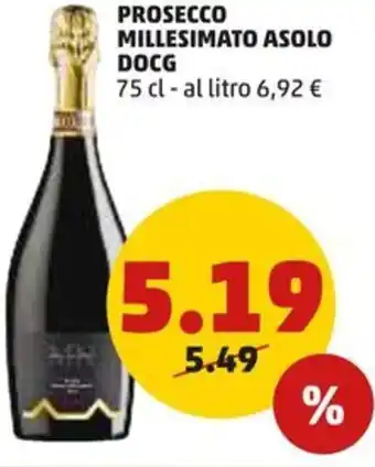 PENNY PROSECCO MILLESIMATO ASOLO DOCG 75 cl offerta