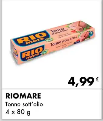 Iper Tosano RIOMARE Tonno sott'olio 4 x 80 g offerta