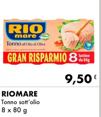 Iper Tosano RIOMARE Tonno sott'olio 8 x 80 g offerta