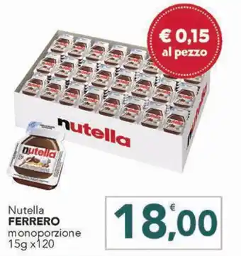 Altasfera Nutella FERRERO monoporzione 15g x120 offerta