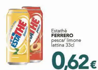 Altasfera Estathè FERRERO pesca/ limone lattina 33cl offerta
